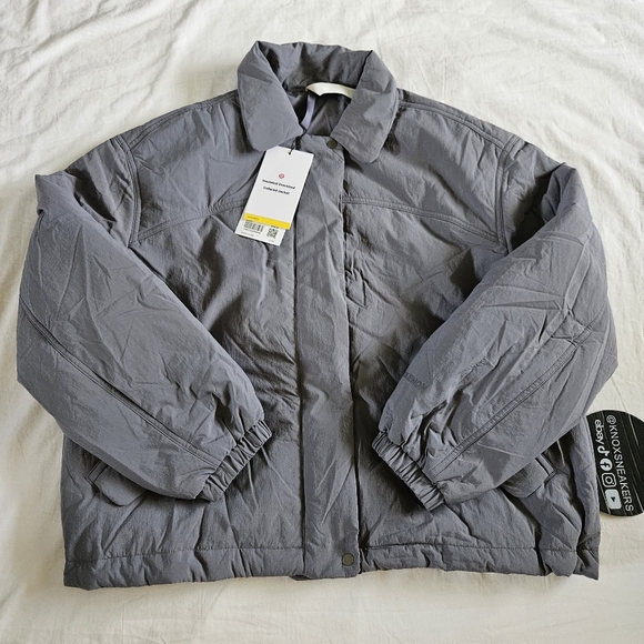 Lululemon Insulated Oversized Collared Jacket SOGY Solar Grey Women's Size L